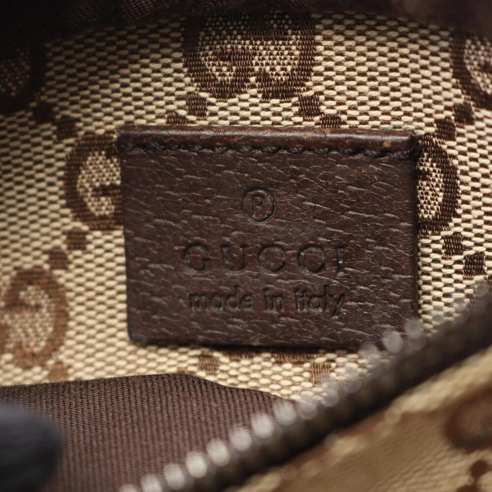 Gucci Waist Canvas Bag Tan Brown Body Leather Beige GG Crossbody Belt - Picture 4 of 5